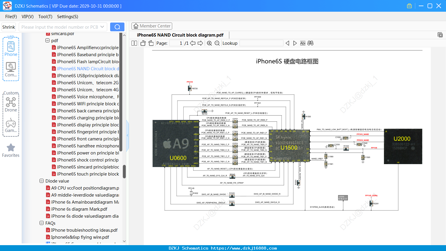 IPhone6S NAND Circuit Block Diagram